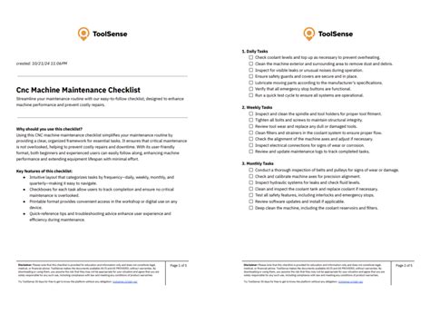 Download Your Free CNC Machine Maintenance Checklist.
